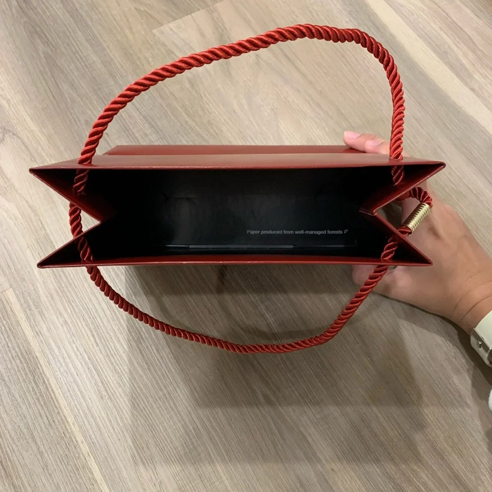 Authentic Cartier Red Gift Bag with gloss finish